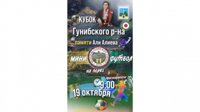 В рамках реализации программы "Социальные и просветительские проекты"  БФ "АЗИМ" совместно с сетью супермаркетов "Зелёное яблоко" оказал спонсорскую поддержку ДРОО «Молодежь Гунибского Района» для проведения турнира по мини-футболу памяти  Али Алиева.